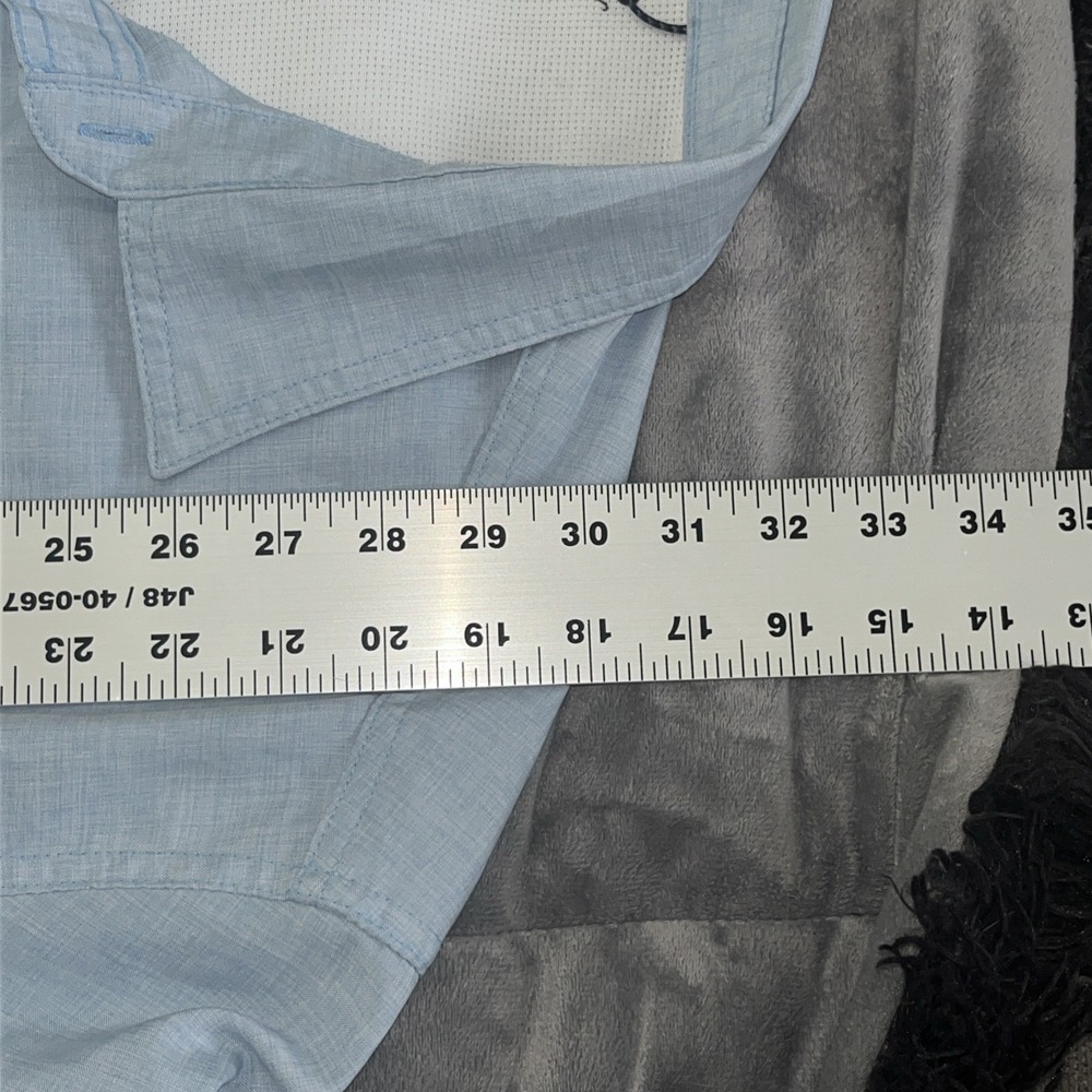 IZOD Saltwater Blue Short Sleeve Button Up Shirt Men's XXL - Picture 8 of 10